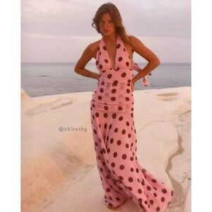 Zara POLKA DOT MAXI DRESS